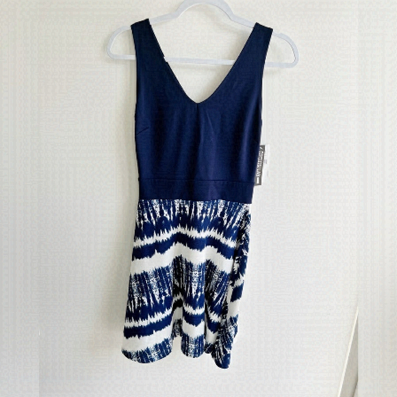 Design Lab Lord & Taylor Dresses & Skirts - LORD & TAYLOR | Design Lab Blue and White Fit & Flare Dress